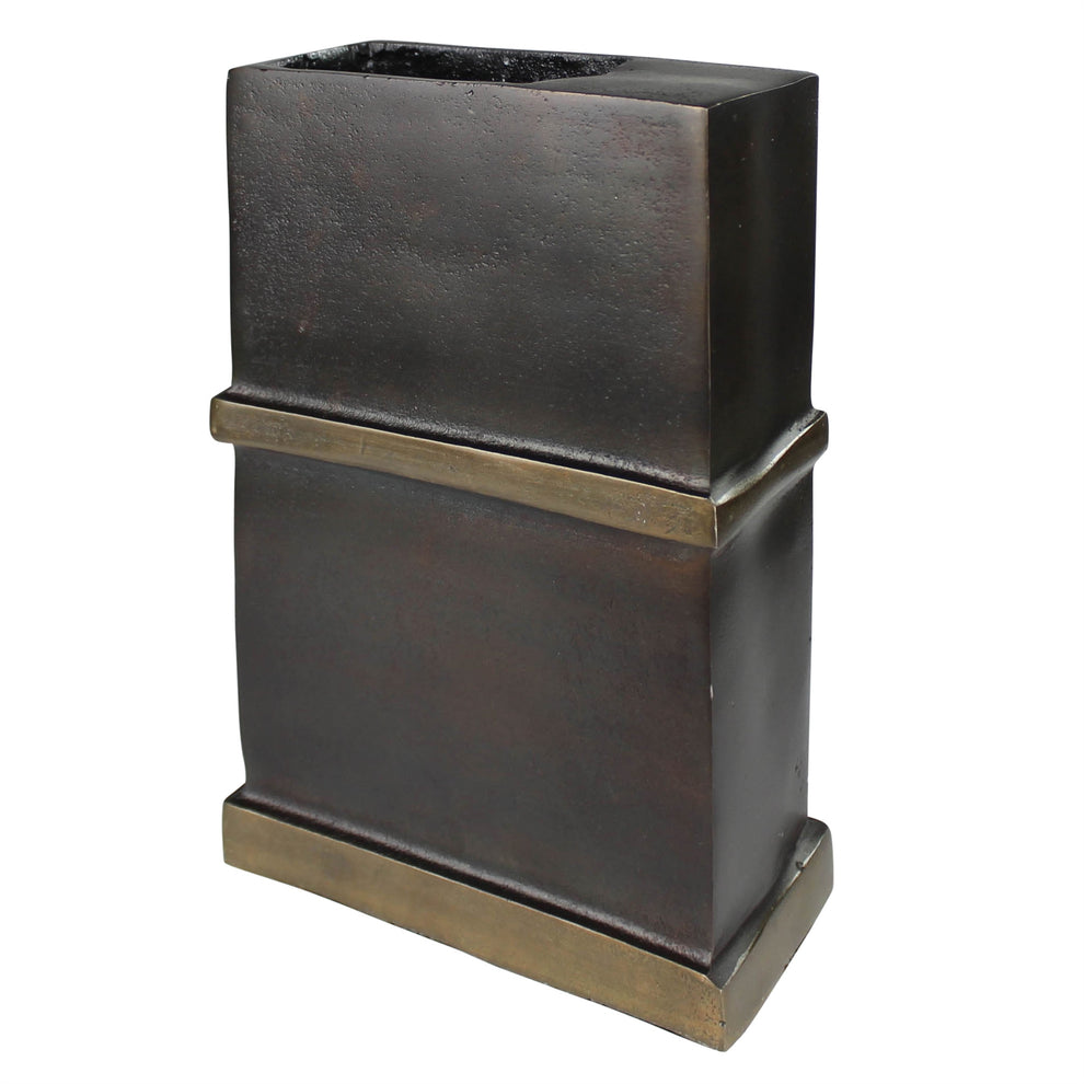 Plaza Vase, Bronze & Brass - Tall By HomArt | Vases | Modishstore - 2
