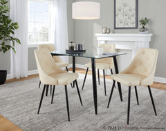 Clara-Giovani Dining Set - 5 Piece By LumiSource - DS5-CLRABKCL+4GIOVPUBKCR