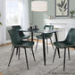 Clara-Durango Dining Set - 5 Piece By LumiSource - DS5-CLRABKCL+4DRNGPUBKGN | Dining Sets | Modishstore