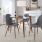 Clara-Pebble Dining Set - 5 Piece By LumiSource - DS5-CLRAWLCL+4PEBFBWLBU | Dining Sets | Modishstore - 4