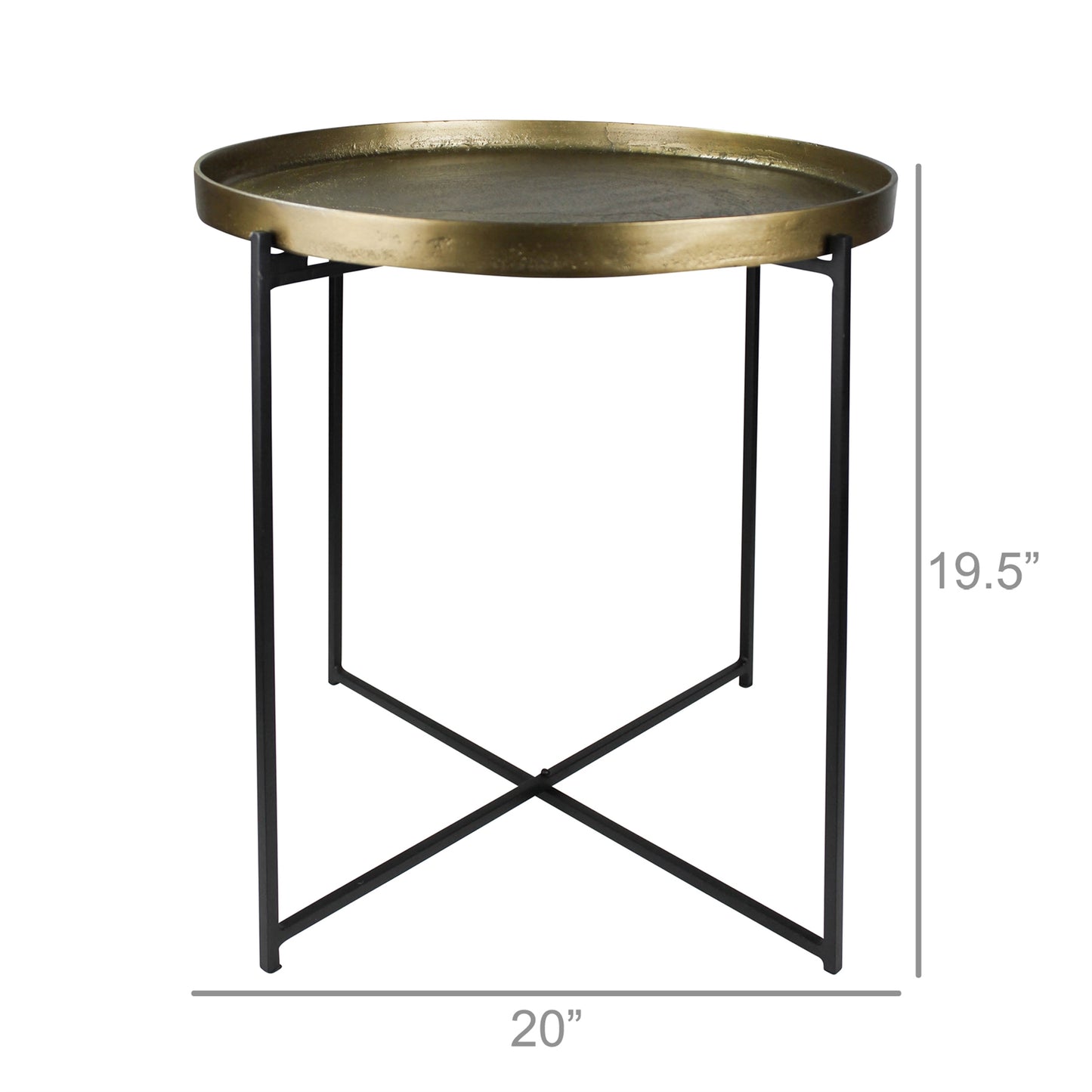 Colony Tray Table, Bronze & Brass By HomArt | Side Tables | Modishstore - 2