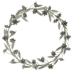 Anabelle Floral Wreath, Metal By HomArt