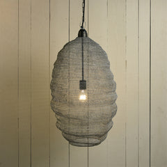 Bristol Looped Wire Pendant - Large - Distressed Grey By HomArt