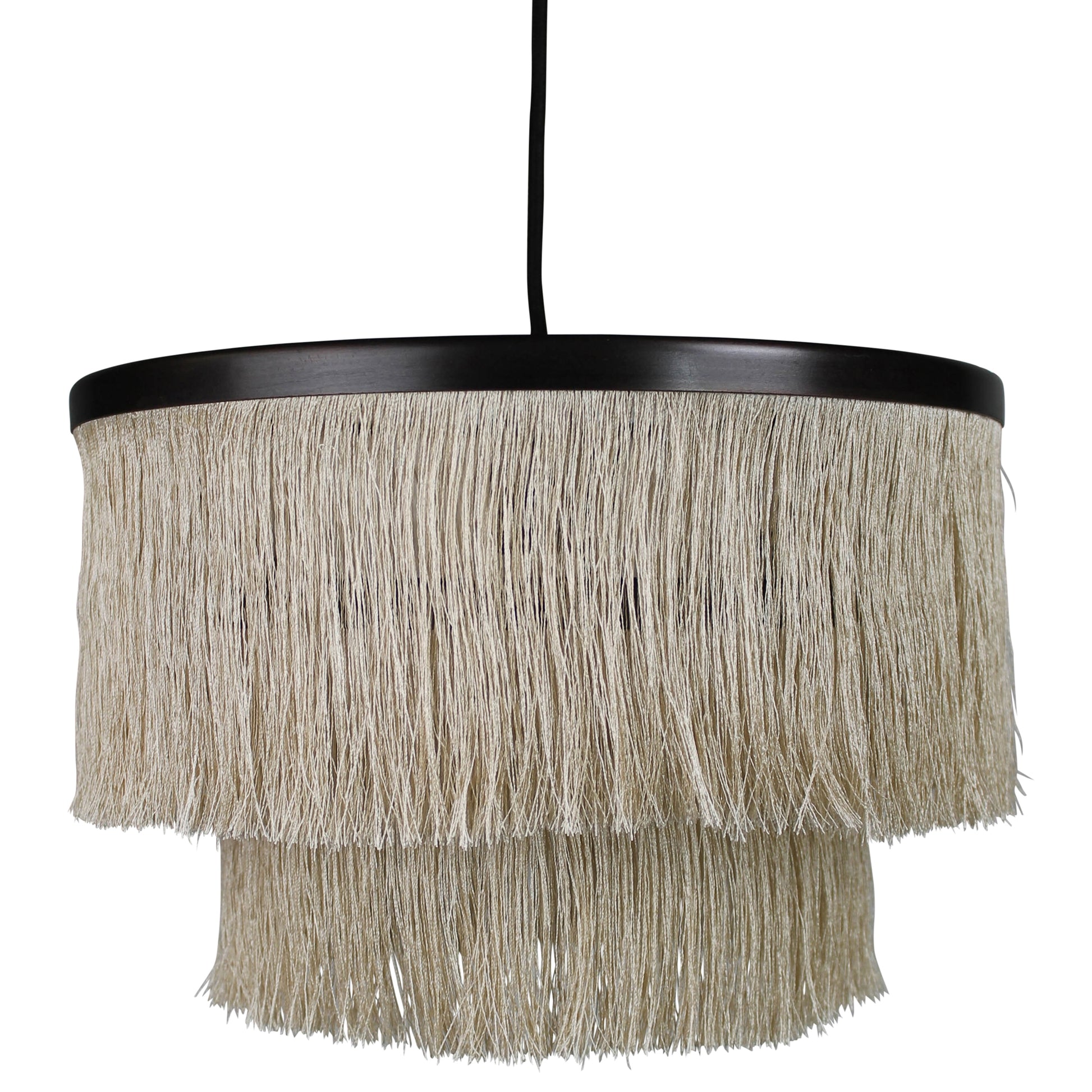 Josephine Fringe Pendant, Two Tier Set Of 4 By HomArt | Pendant Lamps | Modishstore - 3