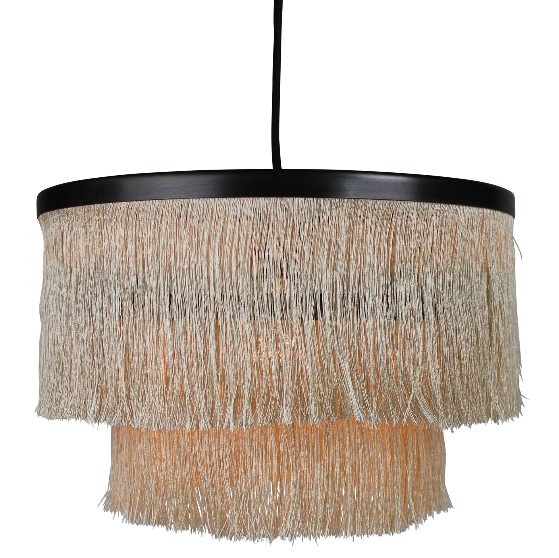 Josephine Fringe Pendant, Two Tier Set Of 4 By HomArt | Pendant Lamps | Modishstore - 1