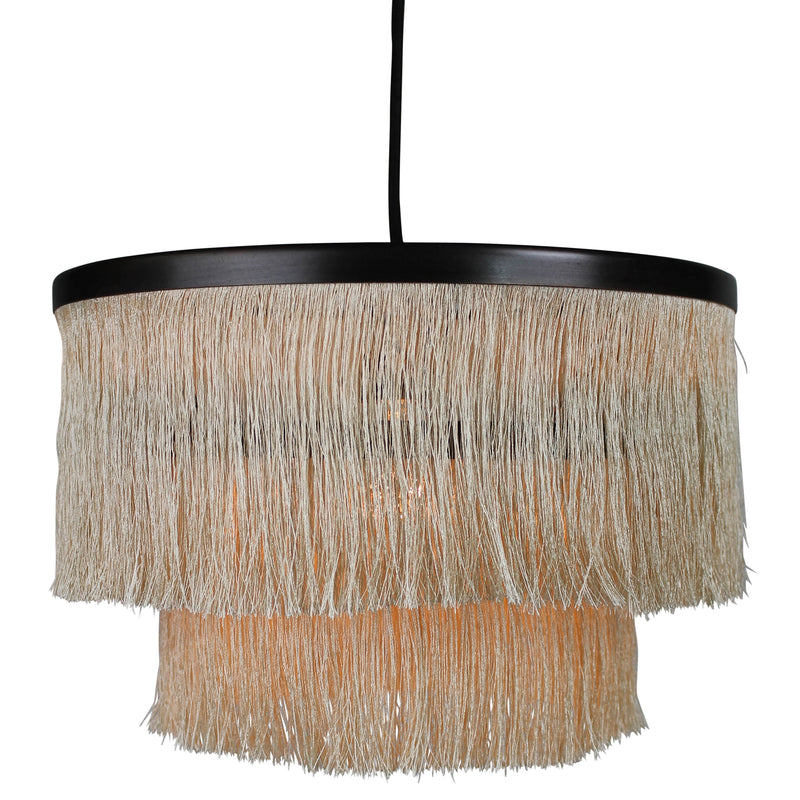 Josephine Fringe Pendant, Two Tier Set Of 4 By HomArt | Pendant Lamps | Modishstore - 1