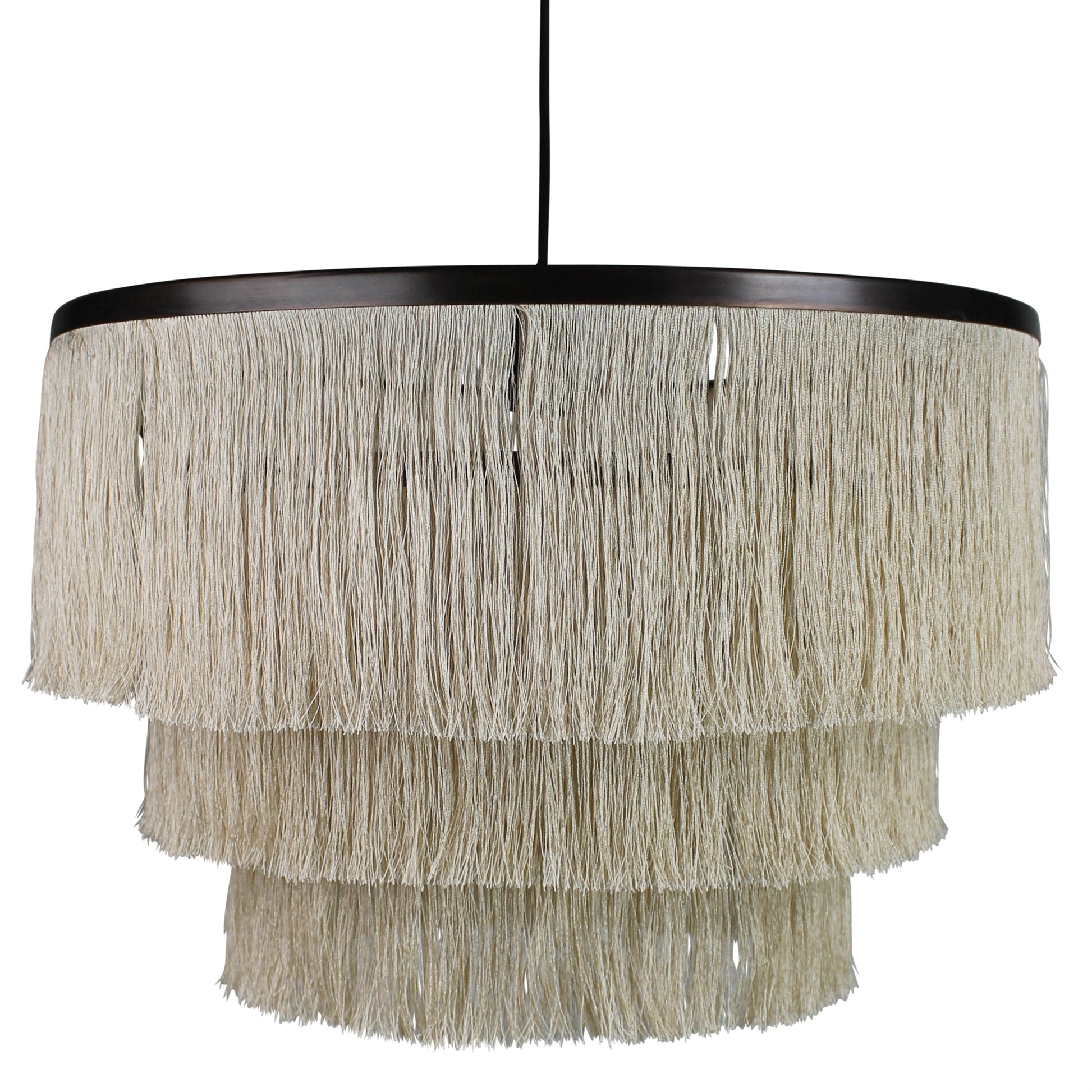 Josephine Fringe Pendant, Three Tier Set Of 4 By HomArt | Pendant Lamps | Modishstore - 2