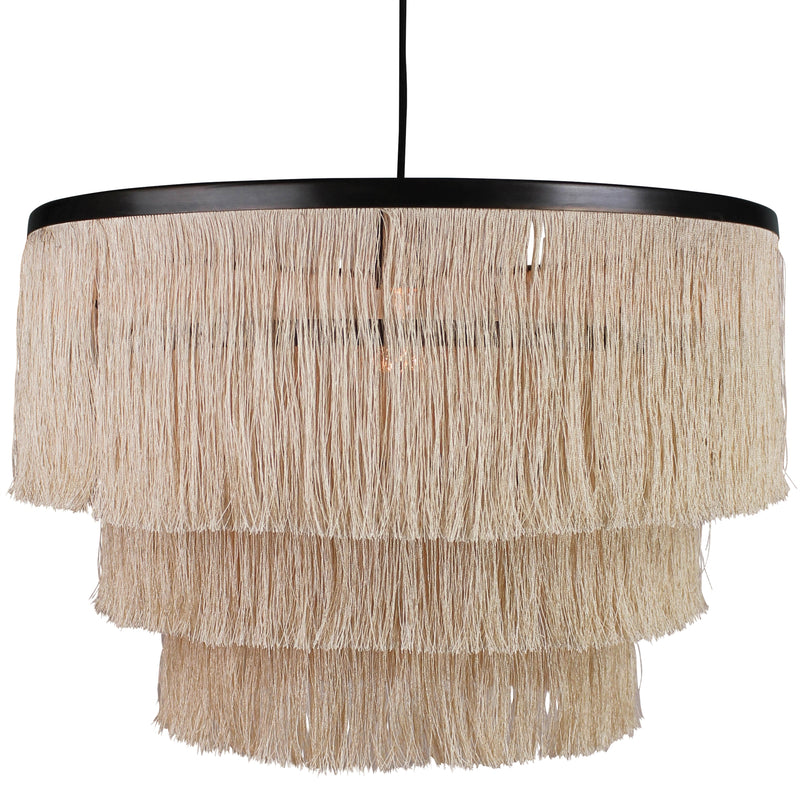 Josephine Fringe Pendant, Three Tier Set Of 4 By HomArt | Pendant Lamps | Modishstore - 1
