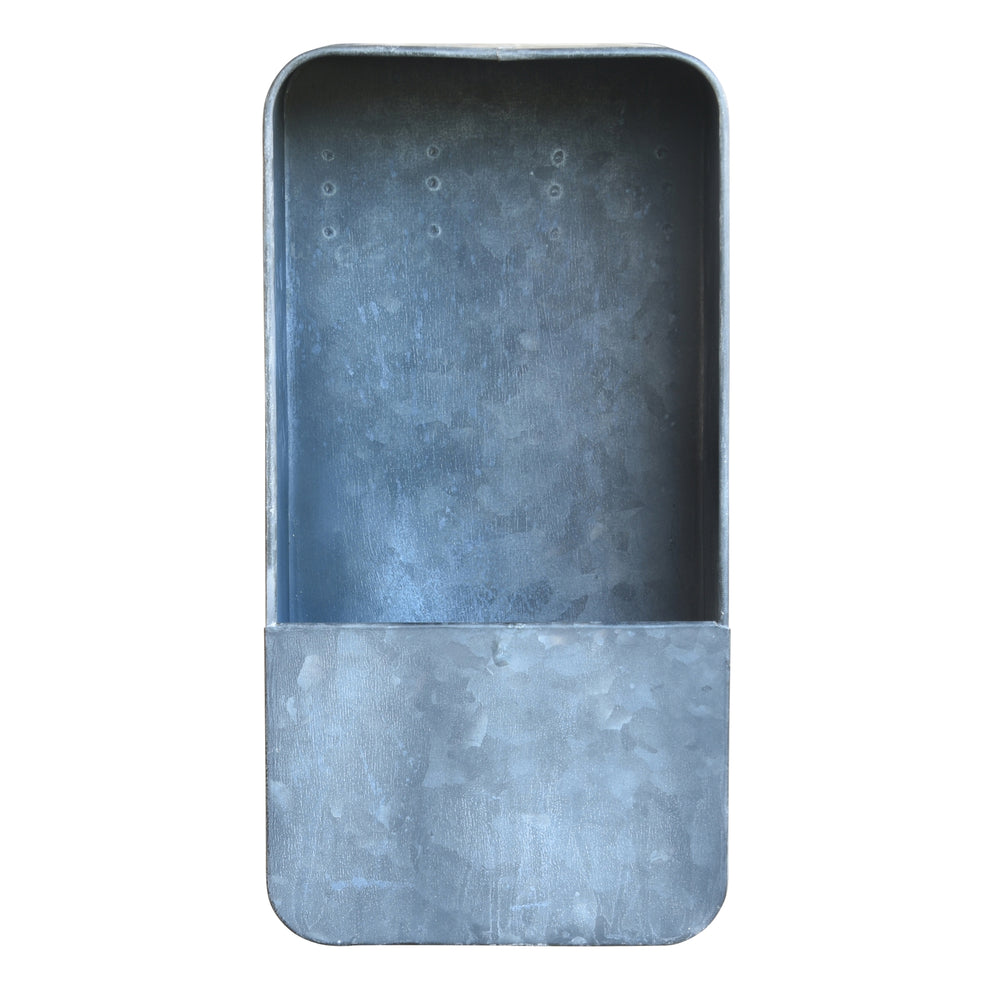 Vinca Wall Planter, Galvanized - Small Rect Set Of 4 By HomArt | Planters, Troughs & Cachepots | Modishstore - 2