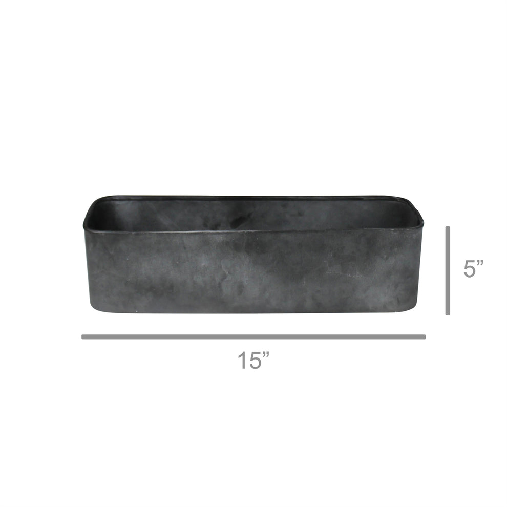 Vinca Galvanized Tray Planter - Small Set Of 4 By HomArt | Decorative Trays & Dishes | Modishstore - 3