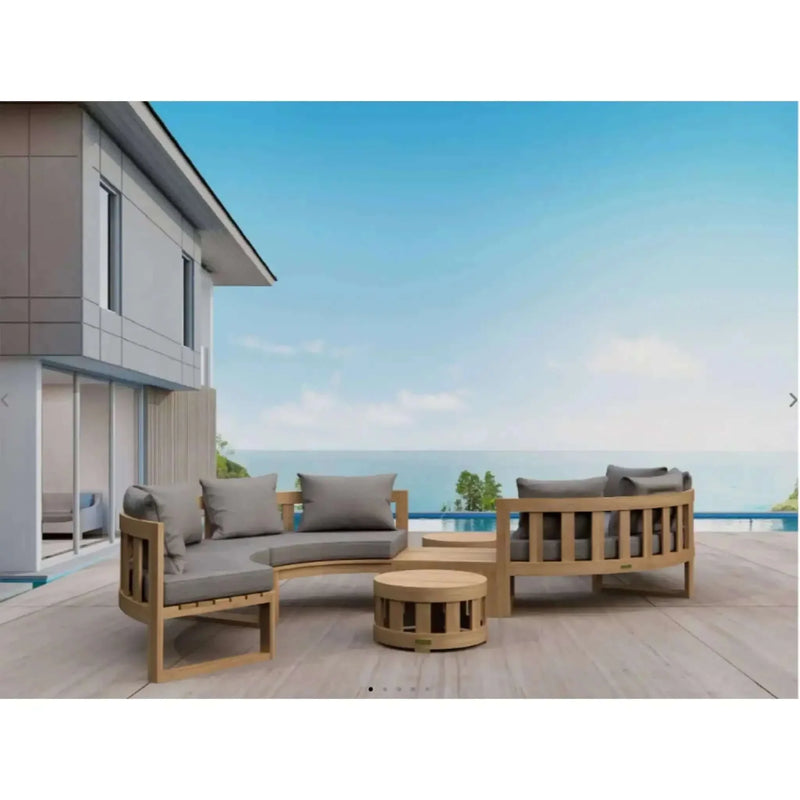 Circular Modular Deep Seating Set - SET-813 By Anderson Teak | Outdoor Sofas, Loveseats & Sectionals | Modishstore