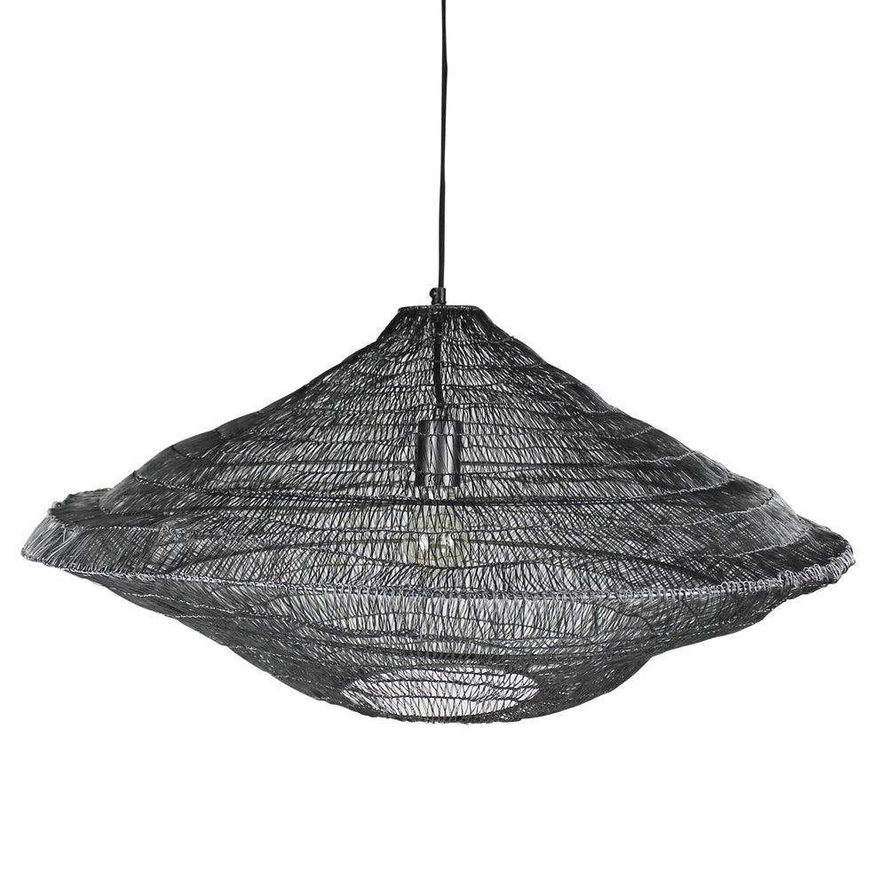 Stark Woven Wire Pendant, Black By HomArt | Pendant Lamps | Modishstore - 2