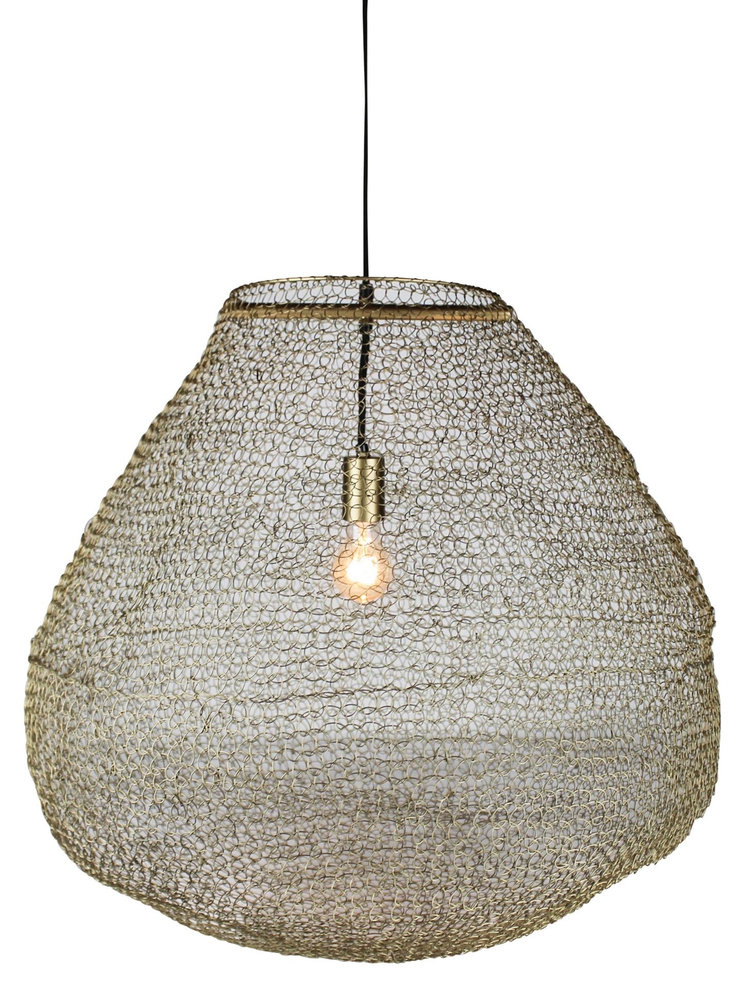 Jupiter Woven Wire Pendant, Gold By HomArt | Pendant Lamps | Modishstore - 1