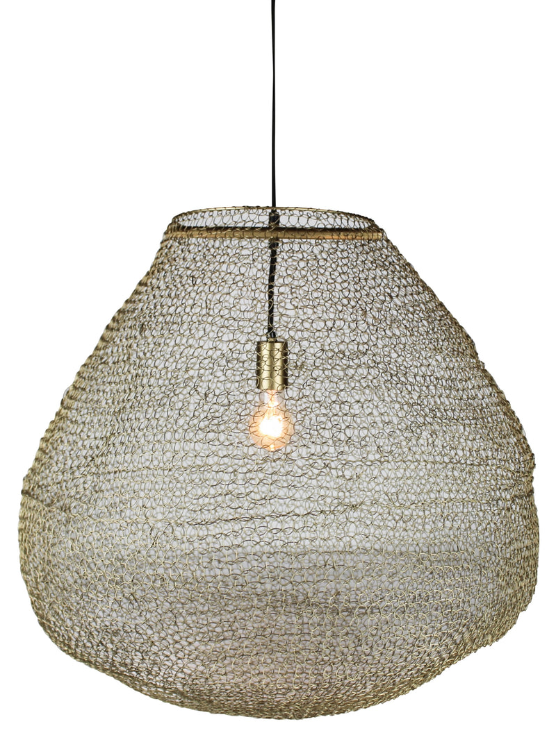 Jupiter Woven Wire Pendant, Gold By HomArt | Pendant Lamps | Modishstore - 1