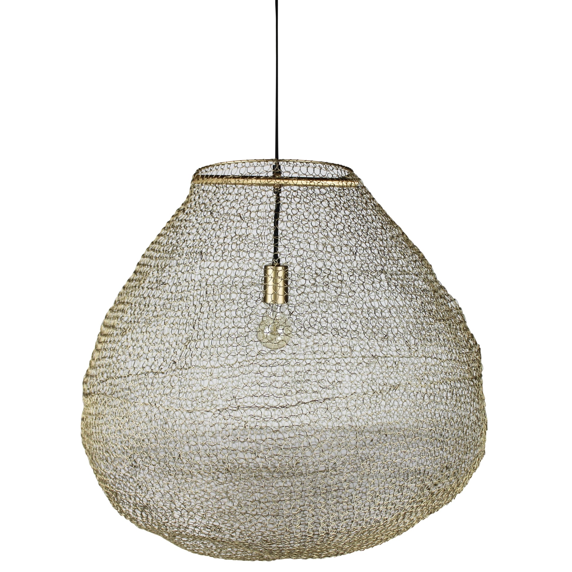 Jupiter Woven Wire Pendant, Gold By HomArt | Pendant Lamps | Modishstore - 2