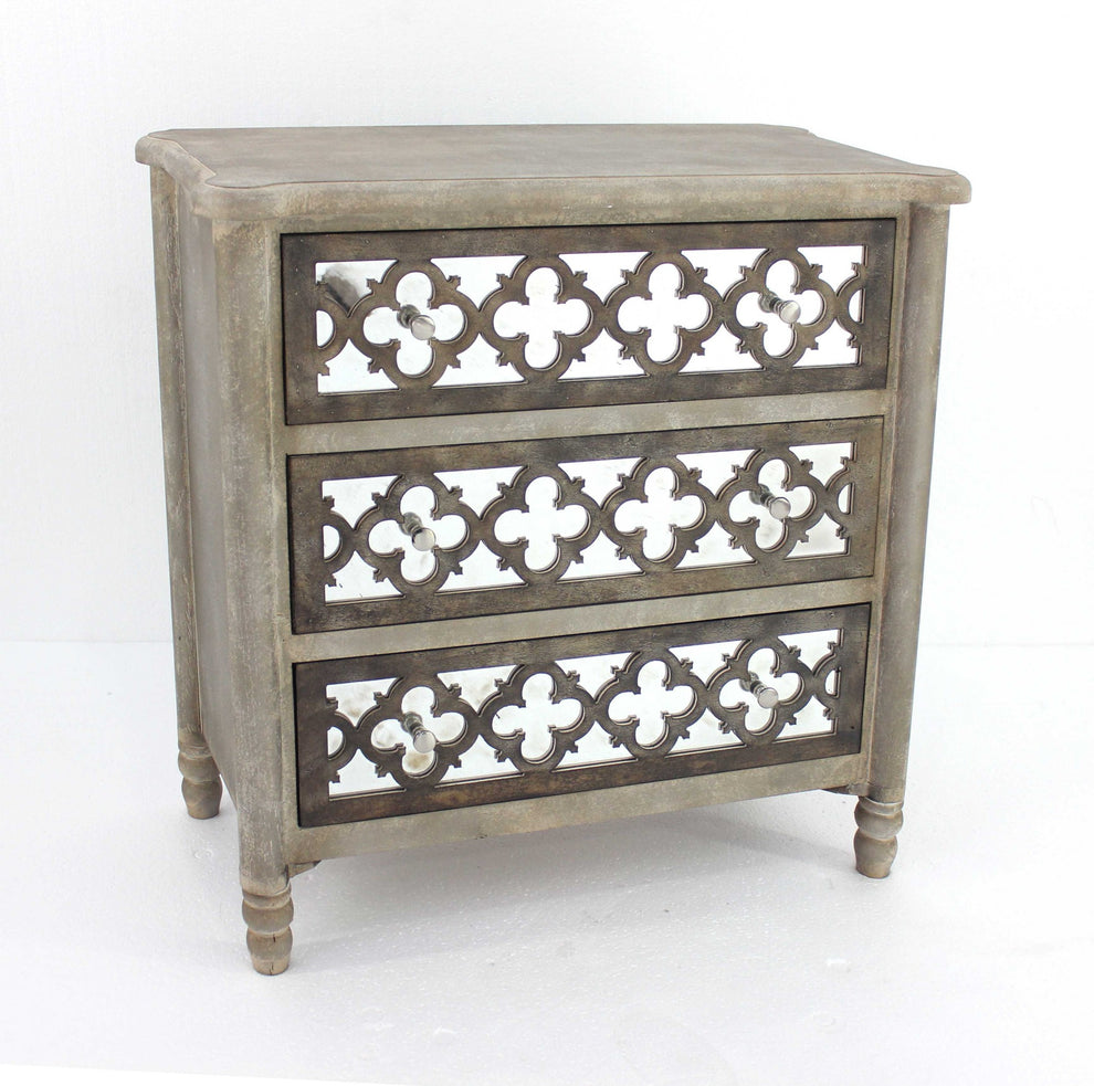 Brown Standard Accent Cabinet With Three Drawers By Homeroots | Cabinets | Modishstore - 2