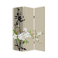 Multi Color Wood Canvas Plum Blossom Screen By Homeroots | Room Dividers | Modishstore - 1