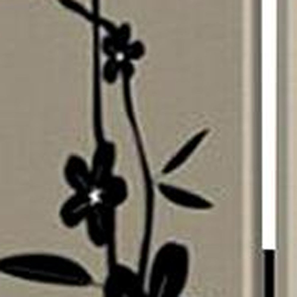 Multi Color Wood Canvas Plum Blossom Screen By Homeroots | Room Dividers | Modishstore - 5