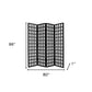 Black And White Folding Four Panel Screen Room Divider By Homeroots | Room Dividers | Modishstore - 3