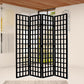Black And White Folding Four Panel Screen Room Divider By Homeroots | Room Dividers | Modishstore - 5