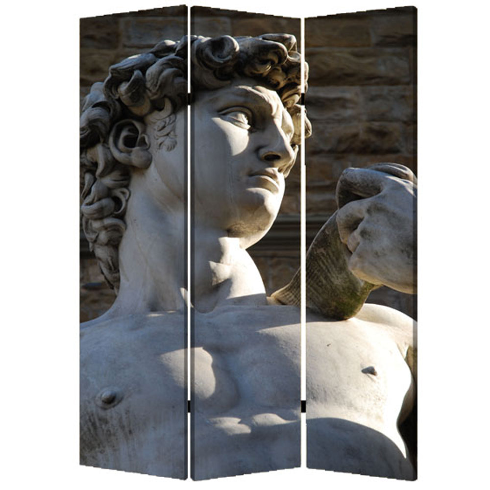 Multi Color Wood Canvas Rome Screen By Homeroots | Room Dividers | Modishstore - 1