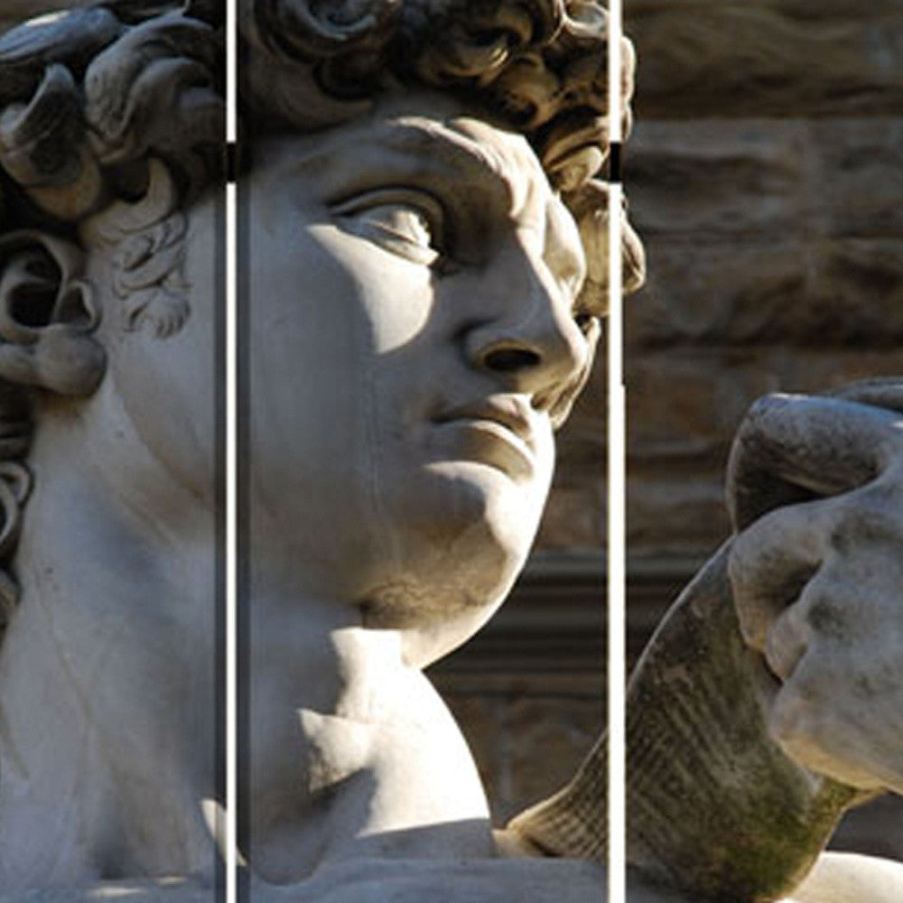 Multi Color Wood Canvas Rome Screen By Homeroots | Room Dividers | Modishstore - 3