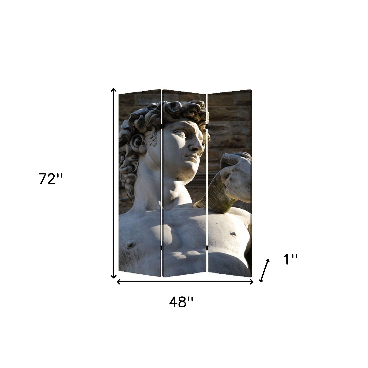 Multi Color Wood Canvas Rome Screen By Homeroots | Room Dividers | Modishstore - 2