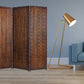 Brown Wood 3 Panel Screen By Homeroots | Room Dividers | Modishstore - 5