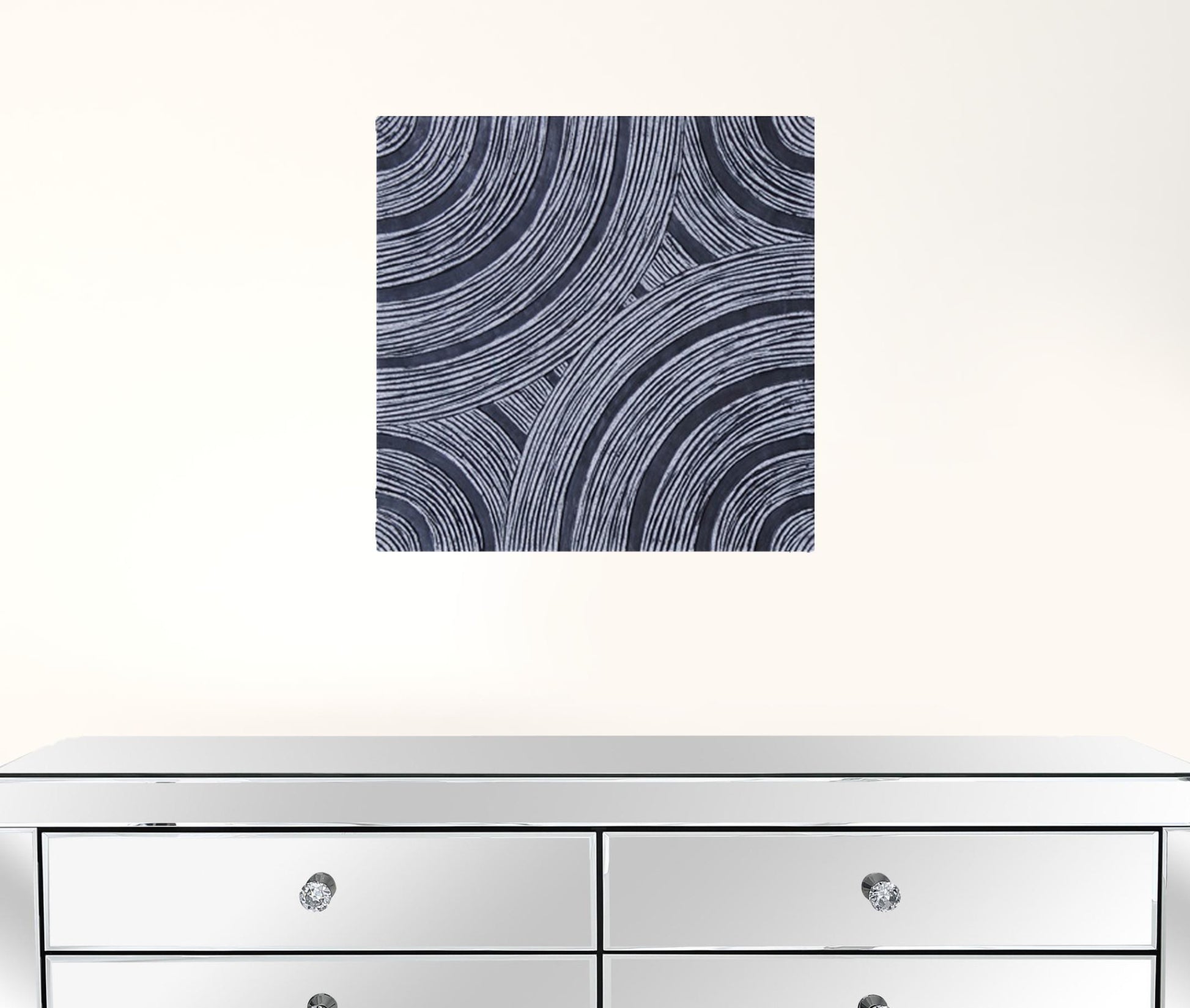 Gray Lined, Square - Wall Decor By Homeroots | Wall Decor | Modishstore - 1