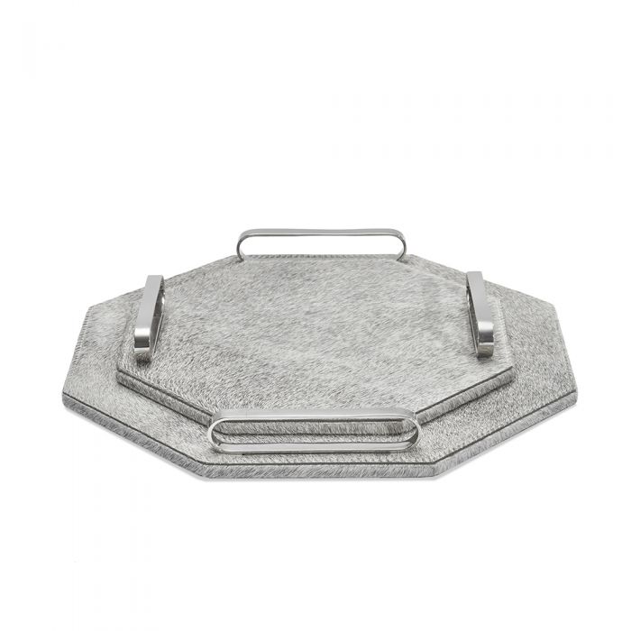 Audrina Octagonal Trays - S/2 Hide By Interlude Home | Trays | Modishstore - 3