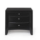 Dark Brown Three Drawer Nightstand By Homeroots | Nightstands | Modishstore - 4