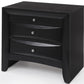 Dark Brown Three Drawer Nightstand By Homeroots | Nightstands | Modishstore - 2