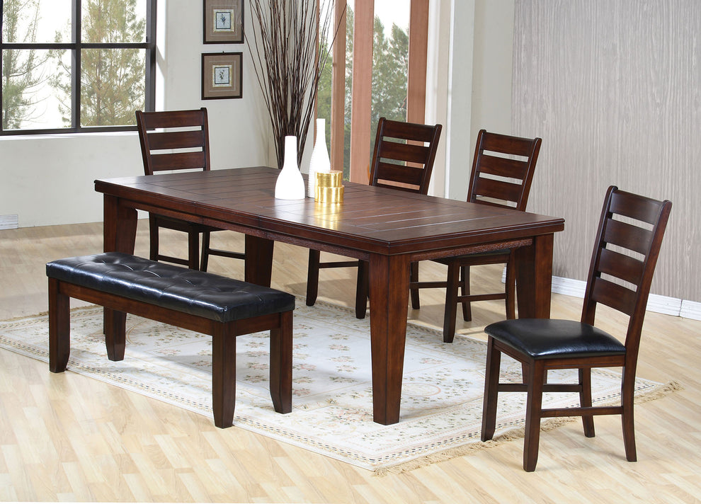 Dark Brown Solid Manufactured Wood Dining Table By Homeroots | Dining Tables | Modishstore - 3