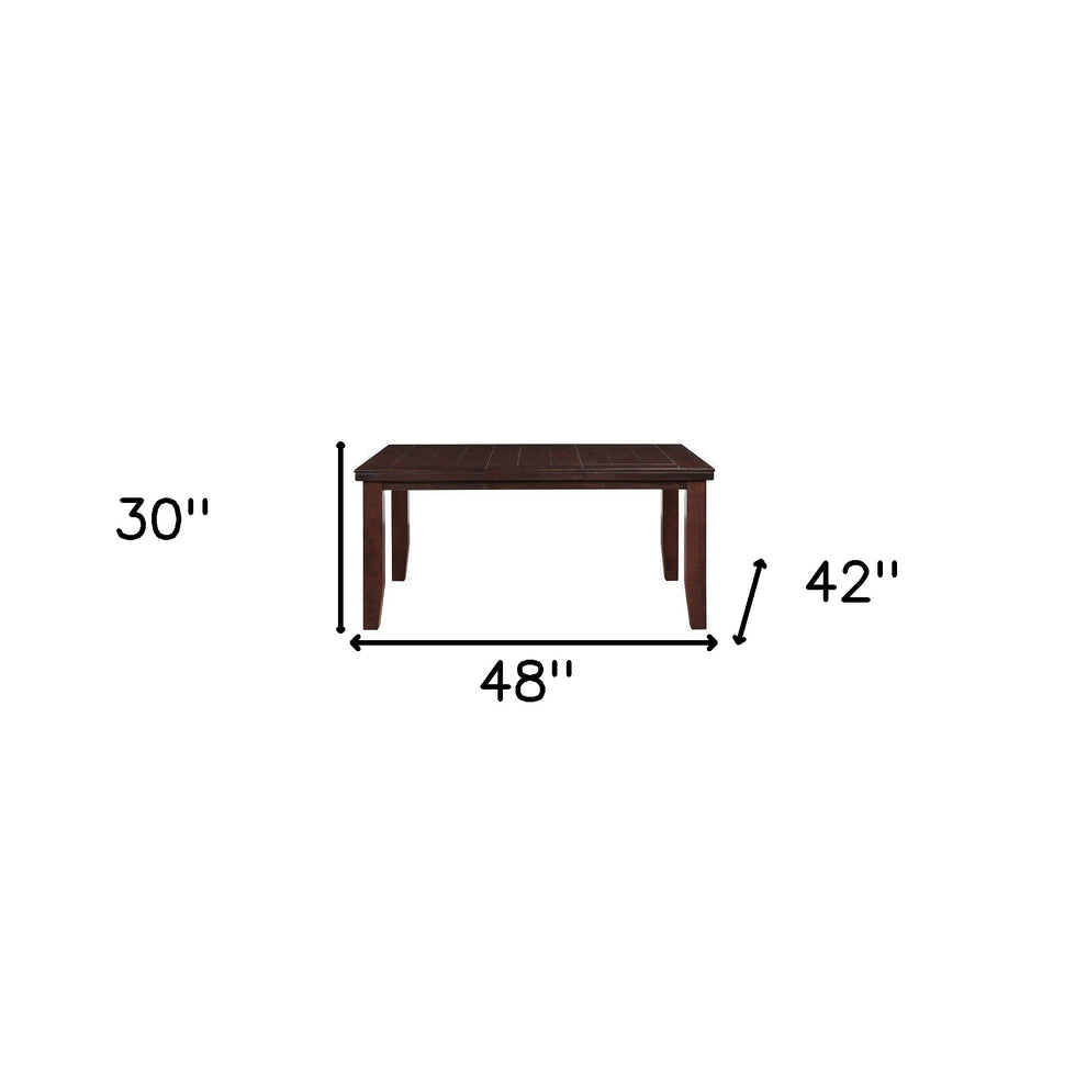 Dark Brown Solid Manufactured Wood Dining Table By Homeroots | Dining Tables | Modishstore - 4