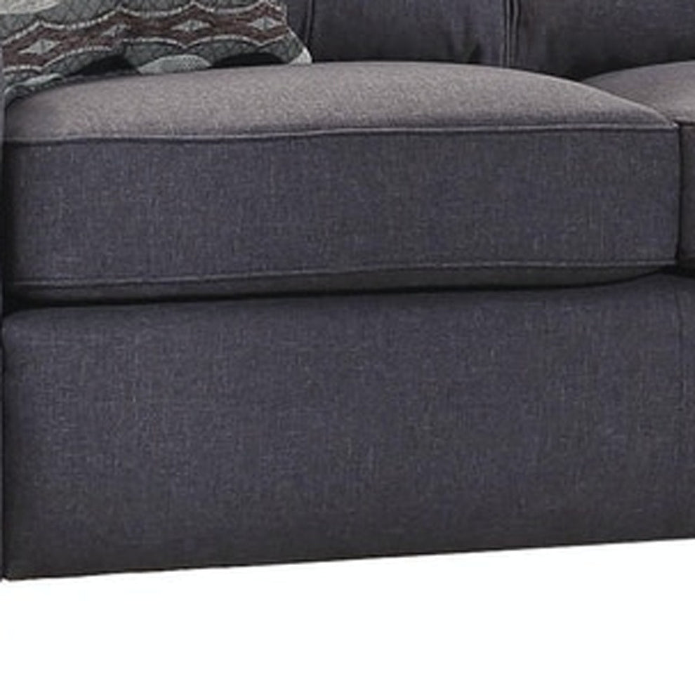 Gray Linen Loveseat By Homeroots - 285970 | Loveseats | Modishstore - 3