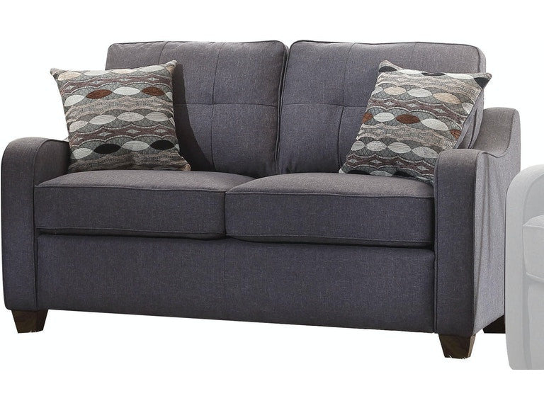 Gray Linen Loveseat By Homeroots - 285970
