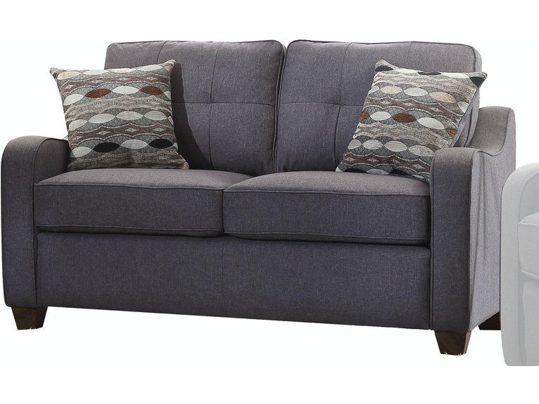 Gray Linen Loveseat By Homeroots - 285970 | Loveseats | Modishstore - 2