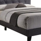 Queen Gray Fabric Bed By Homeroots | Beds | Modishstore - 4
