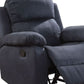 Microfiber Motion Recliner Chair in Blue By Homeroots
