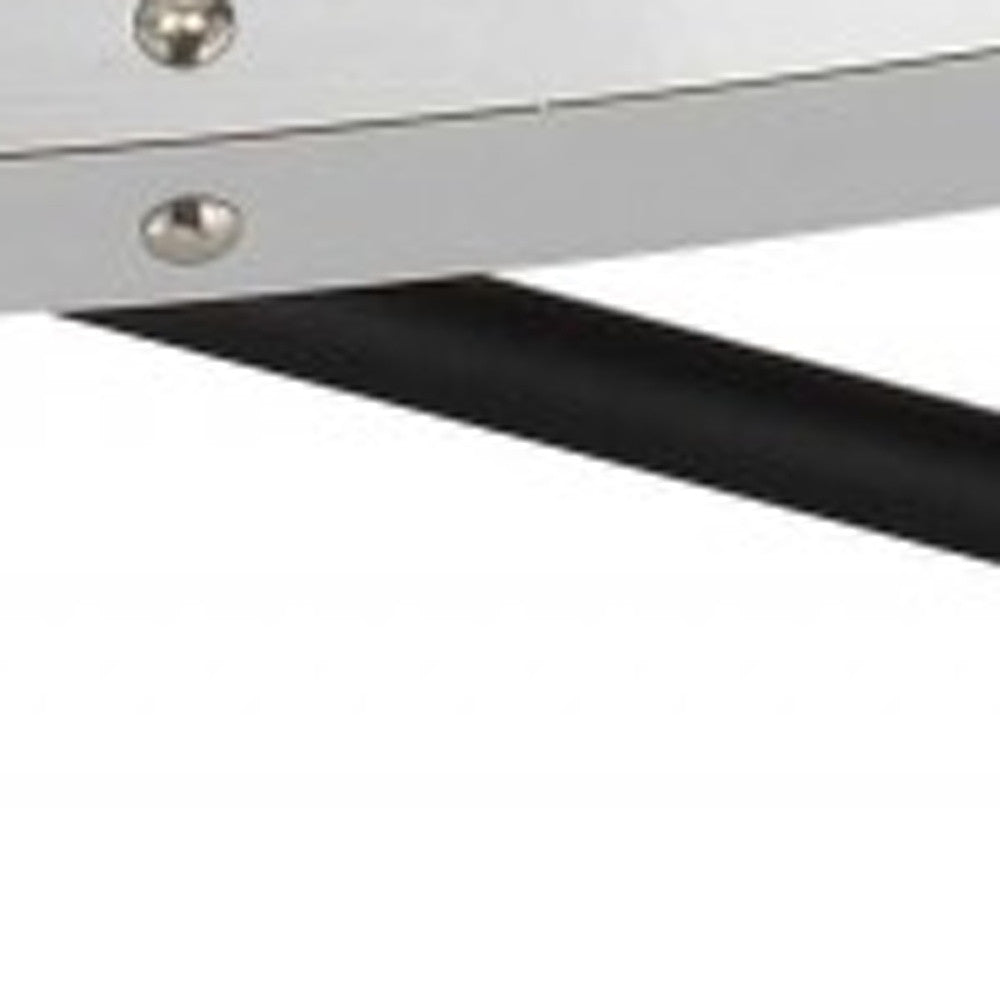 Natural and Black Wood And Iron Round Abstract Coffee Table By Homeroots | Coffee Tables | Modishstore - 4