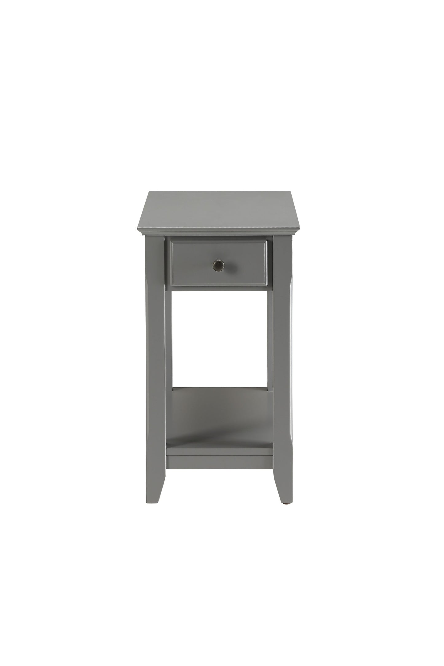 Gray Solid and Manufactured Wood End Table By Homeroots | End Tables | Modishstore - 1