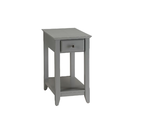 Gray Solid and Manufactured Wood End Table By Homeroots | End Tables | Modishstore - 4