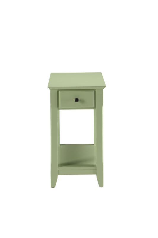 Pale Green Single Drawer End Table By Homeroots | End Tables | Modishstore - 1