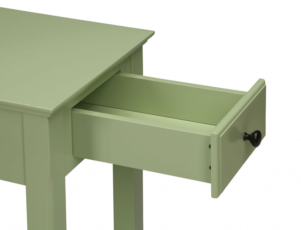 Pale Green Single Drawer End Table By Homeroots | End Tables | Modishstore - 3