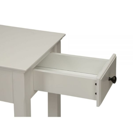White Solid and Manufactured Wood End Table With Drawer And Shelf By Homeroots | End Tables | Modishstore - 6