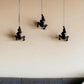 Set of Three Black Resin Novelty Hanging Dimensional Sculpture By Homeroots | Wall Decor | Modishstore - 2
