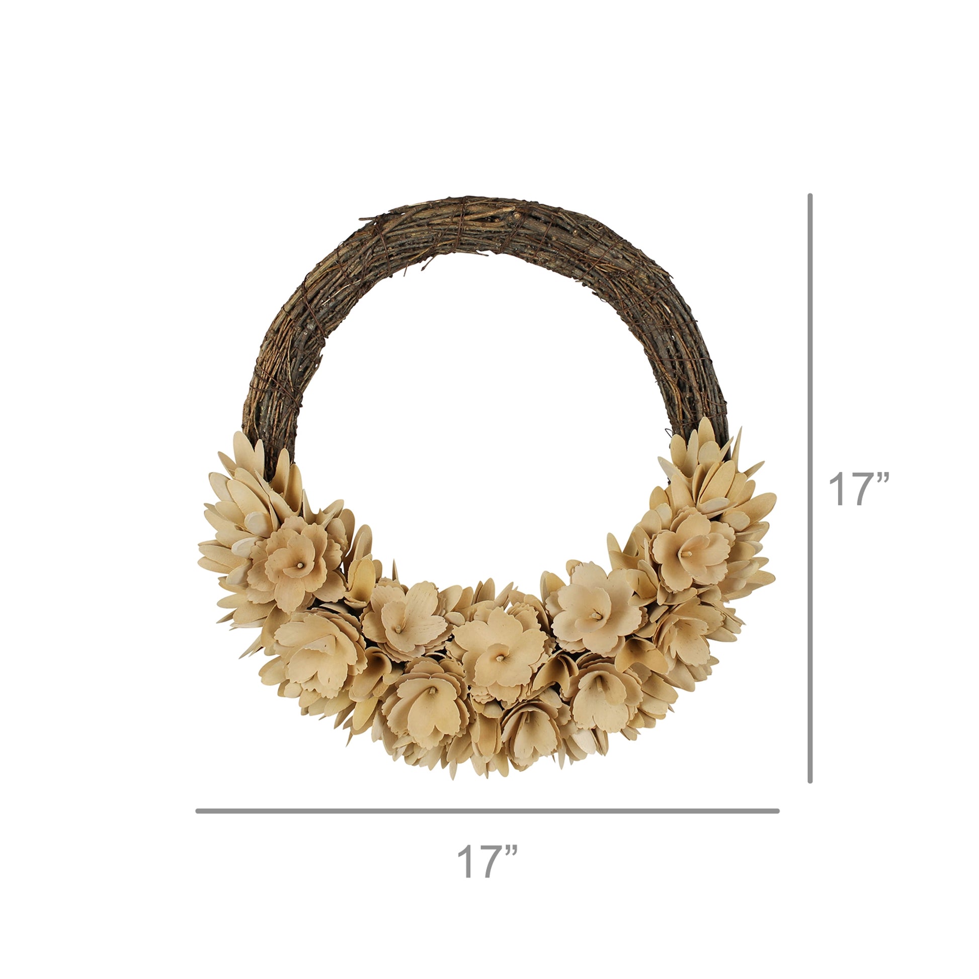 Wood Curl Wreath Set Of 4 By HomArt | Wreath | Modishstore - 2