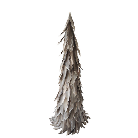 Feather Tree, Grey - Medium Set Of 8 By HomArt | Christmas Trees | Modishstore - 1