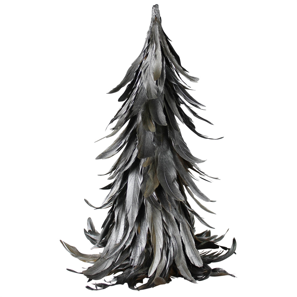 Feather Tree, Silver - Small Set Of 4 By HomArt | Tabletop Trees | Modishstore - 2