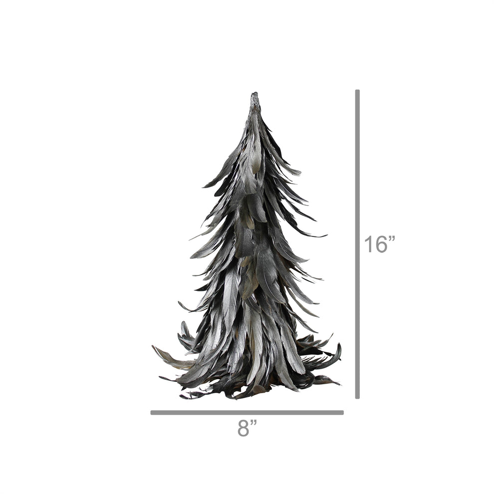 Feather Tree, Silver - Small Set Of 4 By HomArt | Tabletop Trees | Modishstore - 3